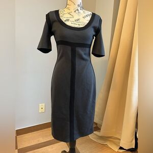 Iceberg grey knit wool dress